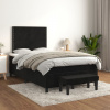 Box spring postel s matrací černá 120 x 200 cm samet Černý 3137775