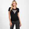 Dámske Tričko s krátkym rukávom GUESS SS CN TRIANGLE PYTHON TEE W5BI15J1314-JBLK – Čierna