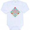 NEW BABY Detské body s potlačou Ľudový vzor vtáčiky New Baby Veľ. 56