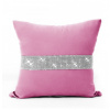 Obliečka na vankúš so zirkónmi 40x40 cm ružová Ružová