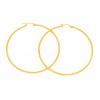 Ewena Náušnice ocelové kruhy zlaté 3 cm + dárkové balení