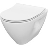 CERSANIT MILLE PLUS závesná WC misa s duroplastovým sedadlom SLIM S701-454-ECO