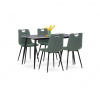 AUTRONIC Jedálenský set so 4 stoličkami, 130x70x76cm mramor, ASE-1001 GRN2