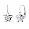 Stříbrné náušnice hvězdičky Swarovski® Crystals VSW008E
