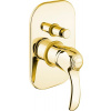 Sapho KIRKÉ podomietková sprchová batéria, 2 výstupy, zlato KI42Z