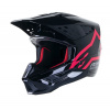 Přilba S-M5 COMPASS, ALPINESTARS (černá/růžová, vel. 2XL)