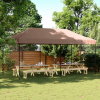 Skladací pop-up párty stan hnedý 580x292x315 cm-ForU-4004940