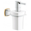 GROHE Grandera držiak s keramickým dávkovačom mydla,chróm /zlato40627IG0 GRO 40627IG0