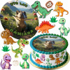 MEGA SADA XXL JEDLÝ OBRÁZOK NA TORTU DINOSAURY DINO DINOSAUR + DARČEK TEXT