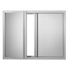 Vevor Dvojité nerezové dvierka 787×609 mm do steny, zapustené madlá SMABSCJMYS31WSG92V0
