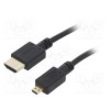 Cable HDMI 2.0 HDMI plug,micro HDMI plug PVC 4.5m black