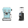 Ascaso Dream ONE, Kid Blue + Eureka Atom Specialty 75, black