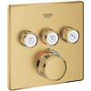 GROHE Grohtherm SmartControl termostatická batéria pod omietku, pre 3 výstupy, kartáčovaný Cool Sunrise, 29126GN0