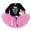 Detský komplet - Black Parrot Baby Set 68 čierna, ružová 3 ks (Mám set jedného roka s akýmkoľvek menom 68)