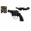 Teddies Revolver pistole na kapsle 8 ran plast 13cm na kartě 15x18x2cm
