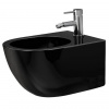 Rea Carlo Mini, závesný bidet, čierna lesklá, REA-C6380