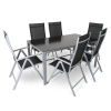 Rauman Záhradná zostava Alvero 2, obdĺžnik - 6 miest, čierna / sivá