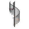 Minka STAIRS Kombinované točité schodisko Switch buk/čierna pr. 160 cm
