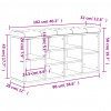 vidaXL Lavička na topánky biela 102x32x50 cm kompozitné drevo - Biela - 82035-36435
