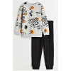 Teplaková súprava - H&M Detské dráhy veľkosti 116 čierna, striebro (H&M Super tracksuit mikina + joggers r.116 Chill)