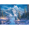 Diamantové maľovanie Norimpex 40x30 cm Zimná rieka v horách
