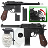 Kovová pištoľ na guličky MAUSER C96 Replika ASG 100 % Metal GRANÁTOVÁ 800 ks