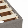 vidaXL Posteľný rám boxspring s matracom sivohned 160x200 cm látka - Šedohnedá - 145857-93081