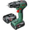 Bosch Náradie - 18V AKU vŕtačka s príklepom, 2x aku 2,0 Ah Li-Ion, nabíjačka 06039D7102
