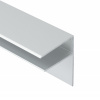 Covestro Ukončovacia lišta ALU-F elox 6 mm Bočný F profil na hr. 6mm z hliníka Farba: elox strieborný, Dĺžka: 6000, Sila dosky: pre silu PC 6 | cena za ks