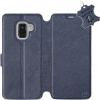 Kryt na mobil Flip puzdro na mobil Samsung Galaxy A8 2018 - Modré - kožené - Blue Leather (5903226520947)