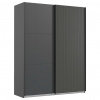 MID.YOU SKRIŇA S POS. DVER. – HOR.VED, grafitová, 200/216/65 cm - Online Only spálne - 001787085703