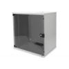Digitus 12U nástěnná skříň, SOHO, nesmontovaná 595x540x400 mm, plné skleněné přední dveře, šedá DN-19 12-U-S-1