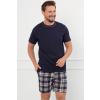 Pánske pyžamo Italian Fashion Edwin kr.r. kr.sp. Farba: Modrá - tmavo, Veľkosť: 2XL