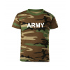 DRAGOWA Detské krátke tričko Army maskáčová - 8rokov/134cm