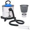 zahrada-XL Vysávač na popol s HEPA filtrom 1200 W 20 l nehrdzavejúca oceľ 147679