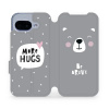 Flipové pouzdro Mobiwear - Google Pixel 9A - MH06P Be brave - more hugs (Knížkové flip pouzdro, obal, kryt na mobil Google Pixel 9A - MH06P Be brave - more hugs, materiál Umělá kůže + TPU - ochrana 36
