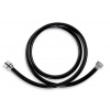 Novaservis Sprchová hadica plastová 150 cm čierna-chróm PVC-150,5