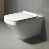 DURAVIT DuraStyle závesné WC Rimless s hlbokým splachovaním, 370 x 540 mm, biela, s povrchom WonderGliss + WC sedadlo so sklápacou automatikou (SoftClose), 45510900A11