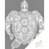 Vymalujsisam.sk Bodkovanie - Mandala - korytnačka Farba: Zelená, Veľkosť: 30x40cm, Rám: Na kartónovej doske
