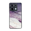 Lesklý kryt Mobiwear Glossy - Xiaomi Redmi Note 13 Pro 5G / Poco X6 5G - G028G - Bílý a fialový mramor (Prémiové lesklé pouzdro, obal, kryt Mobiwear Glossy na mobil Xiaomi Redmi Note 13 Pro 5G / Poco