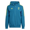 adidas Men's Condivo 22 Juventus Water-Repellent Long Sleeve Licensed Rain Anorak Blue XS