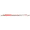 Guľôčkové pero, 0,24 mm, stláčací mechanizmus, nerezová oceľ, farba tela pastelová ružová, ZEBRA F 301, modré