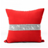 Obliečka na vankúš so zirkónmi 40x40 cm červená Červená