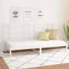 zahrada-XL Denná posteľ s matracom biela 90x200 cm masívna borovica 3108057