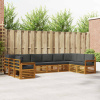 Rohová sofa sada s polštářem 10 pcs Přirozená a Anthracitová 3375547