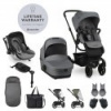 EASYWALKER Set XXL Kočík Harvey3 Fossil Grey + KIDDY Evoluna i-size 2 Grey Melange Icy Grey