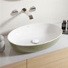 VILLEROY & BOCH Artis oválne umývadlo na dosku bez otvoru, bez prepadu, 610 x 410 mm, Sage Green, 419861BCS8