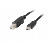Lanberg CA-USBA-13CC-0018-BK USB 2.0, USB C, USB B, 1,8m, černý