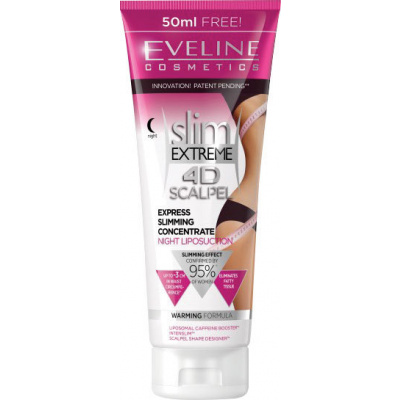 Eveline Cosmetics Slim Extreme 4D Scalpel superkoncentrované nočné sérum s hrejivým účinkom 250 ml