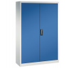 Kancelárska skriňa Acurado, krídlové dvere, 1200 x 400 x 1950 mm, sivá/modrá